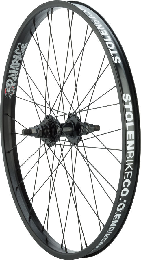 Stolen Rampage Rear Wheel - 24" 14 x 110mm Rim Brake Cassette Black Clincher
