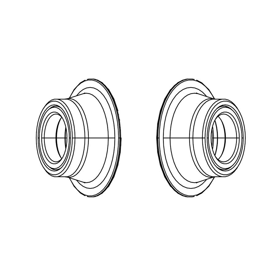 Zipp 77 Disc Conversion Caps for Front 100 x 12mm Thru Axle