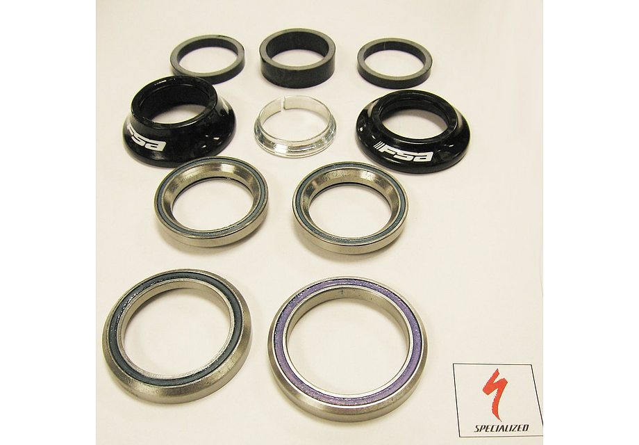 Specialized roubaix hds my13 roubaix sl4 sw/pro/expert headset w/10 & 15mm carbon spacers & all sizes of lower bearings