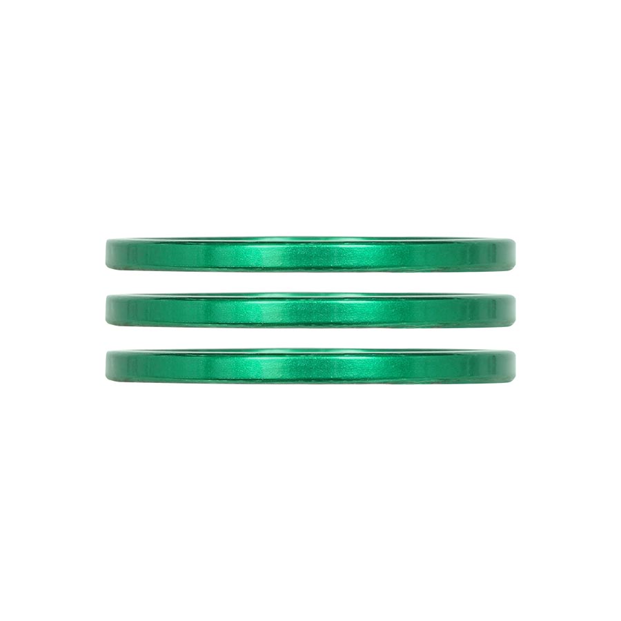 Industry Nine iRiX Headset Spacer 1-1/8 Height: 2.5mm Aluminum Green 3pcs