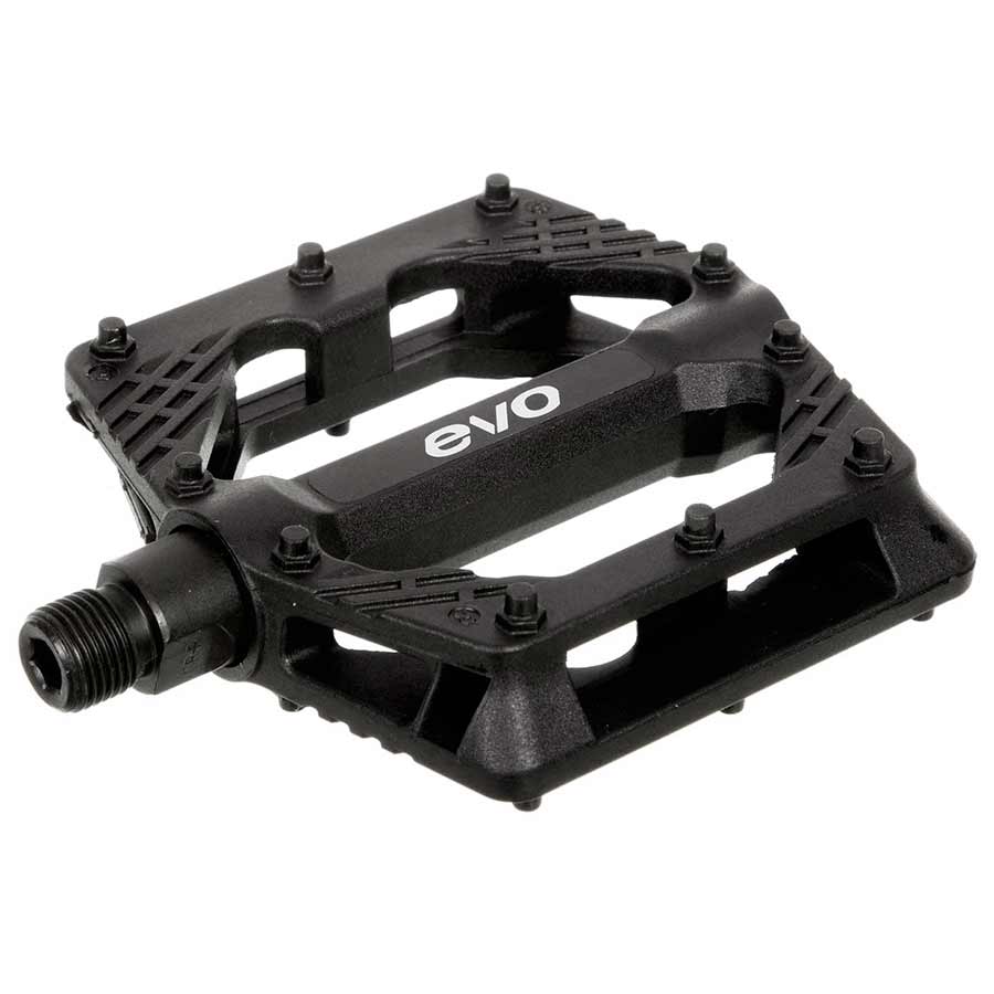 EVO Freefall Sport Platform Pedals Body: Nylon Spindle: Cr-Mo 9/16 Black Pair