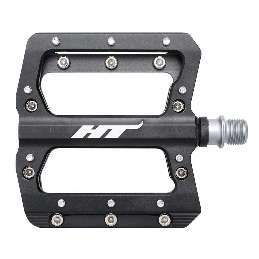 HT Components AN14A Nano Platform Pedals Body: Aluminum Spindle: Cr-Mo 9/16 Black Pair