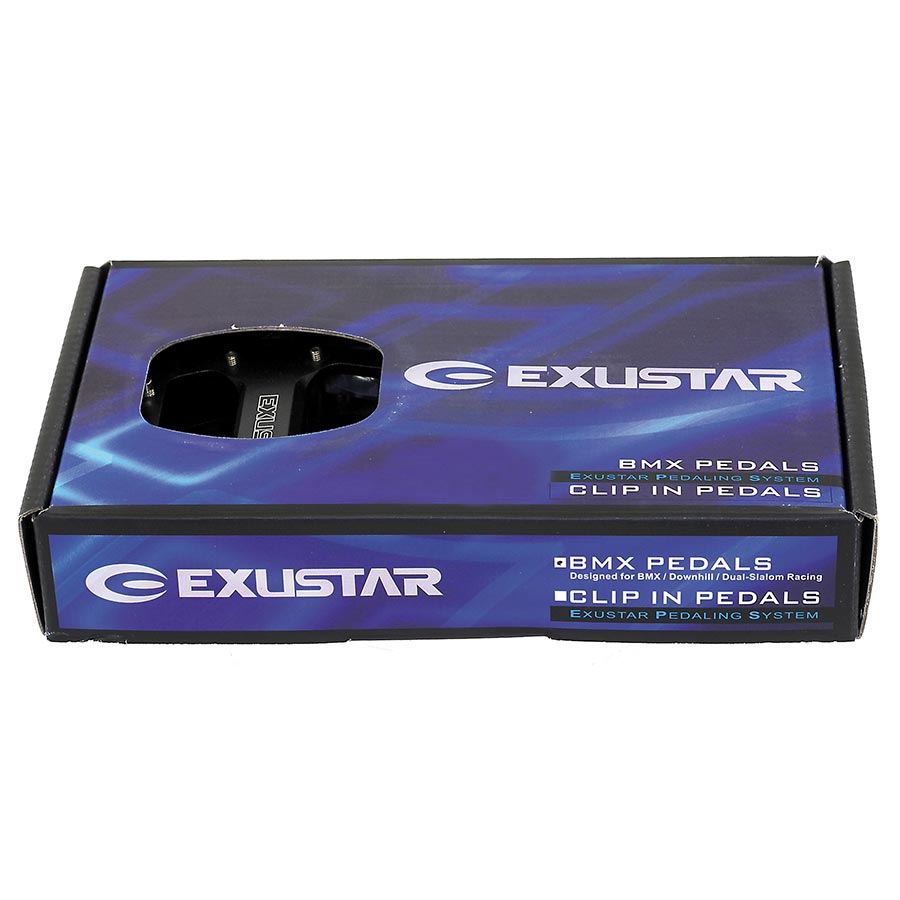 Exustar E-PC915 Lite Platform Pedals Body: Aluminum Spindle: Cr-Mo 9/16 Black