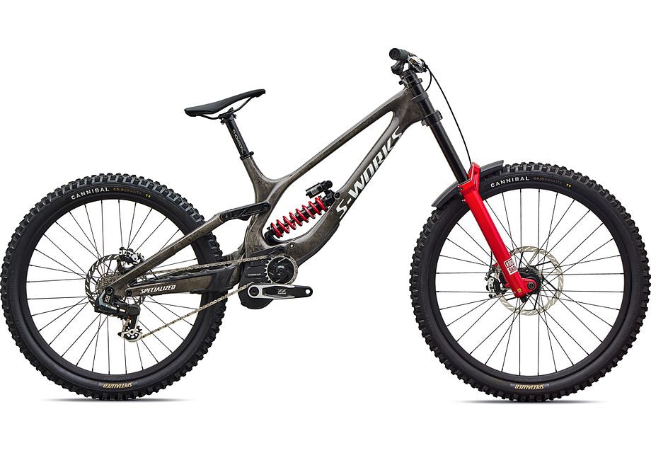 2027 Specialized Demo 11 S-Works Bike Gloss Charcoal / Dolomite Metallic / White S3