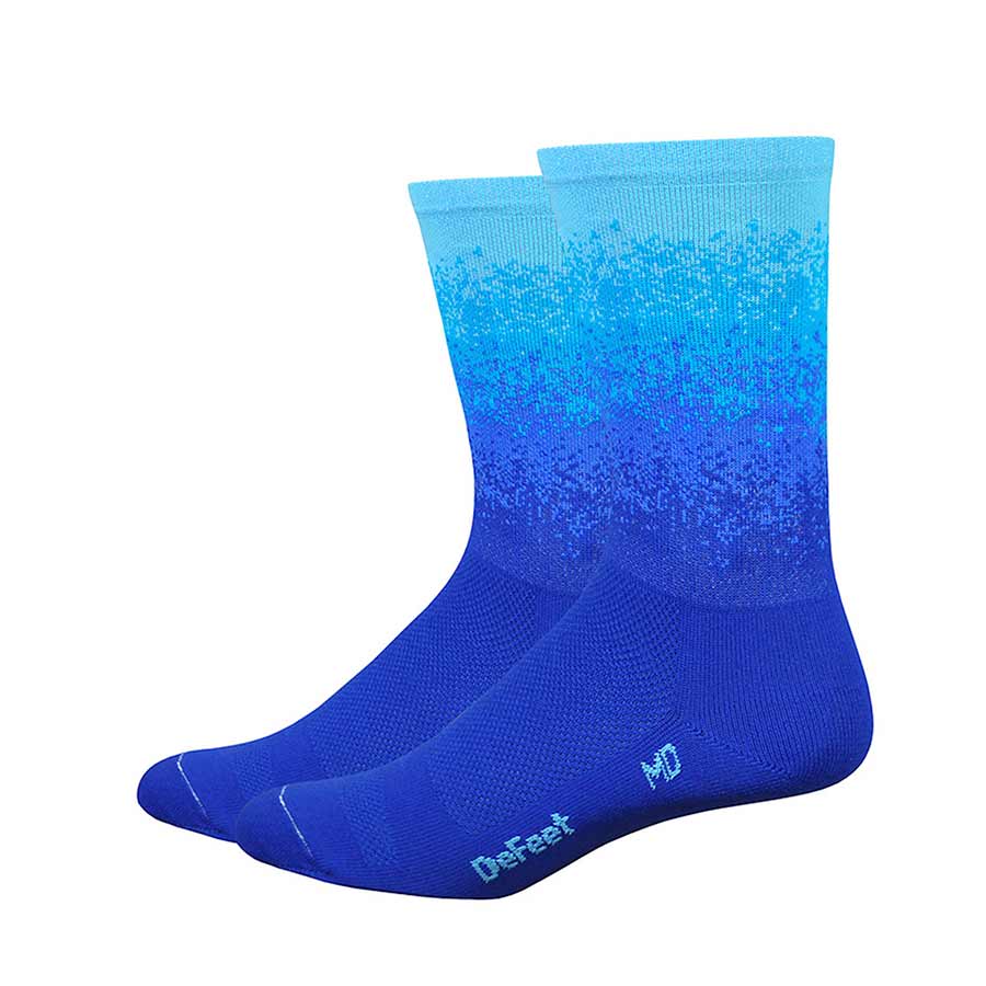 DeFeet Aireator Ombre Socks - 6 inch Royal/Neptune/Carolina Blue Large