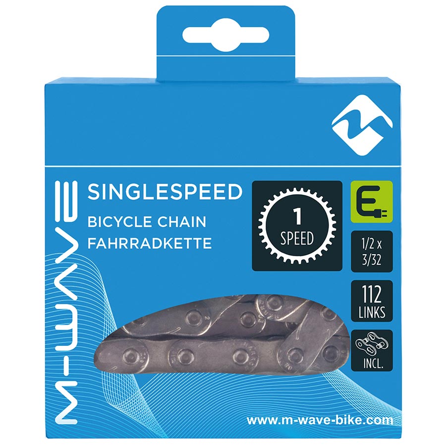 M-Wave Singlespeed E Chain Speed: 1 3/32 Links: 112 Silver