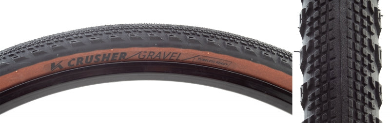Kenda Crusher Tire - 700 x 40 Tubeless Folding Black/Coffee Race Pace