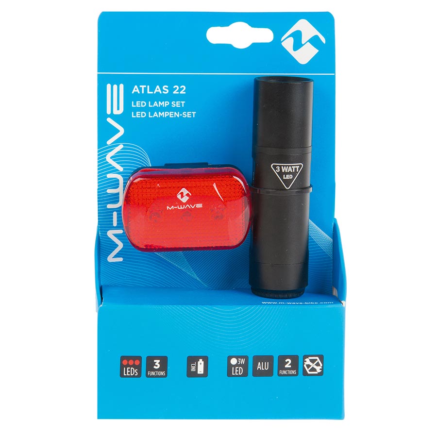 M-Wave Atlas 22 Light Set Black