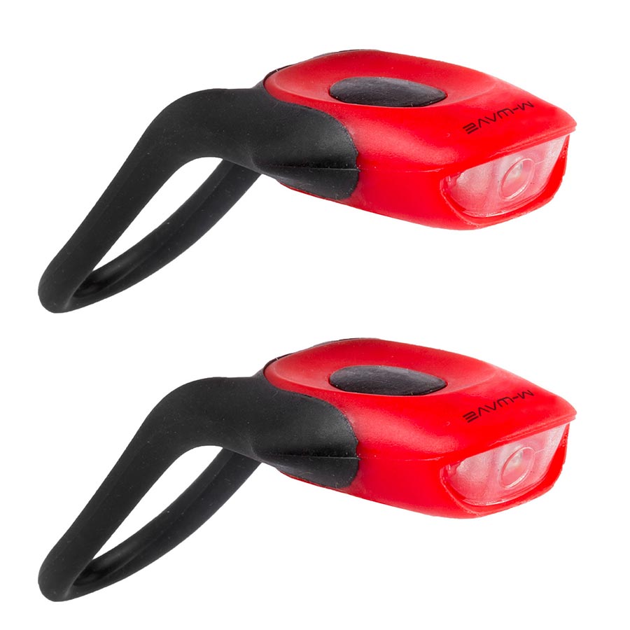 M-Wave Cobra Flashing Light Set Front and Rear Red