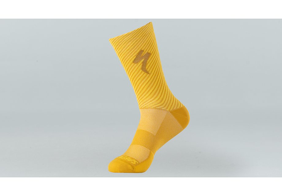 Specialized Soft Air Tall Sock Brassy Yellow/Golden Yellow Stripe L