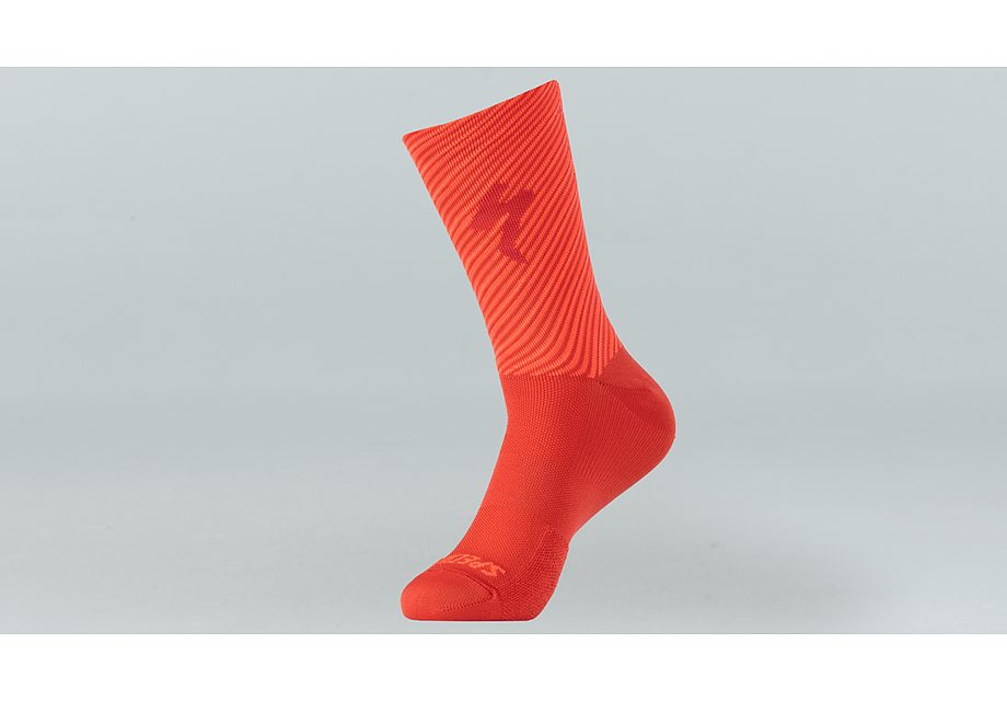 Specialized Soft Air Tall Sock Flo Red/Rocket Red Stripe Xl