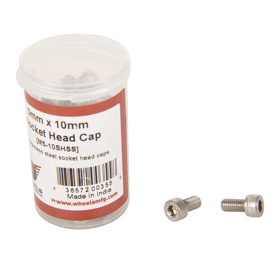 Wheels Manufacturing M5 X 10mm Socket Head Cap Screw Stainless Steel Bottle/50