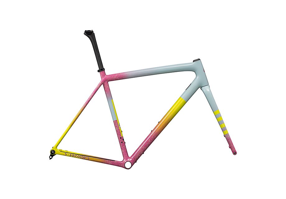 Specialized crux S-Works frmset gloss sea foam/rebel pink dry impasto/ion metallic/cast lilac 61