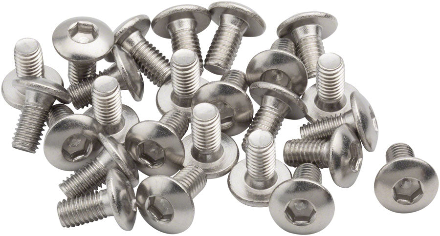 BikeFit Cleat Screws 25-Pack 10mm Universal / Look / Shimano Compatible 4mm Hex M5 X 0.8