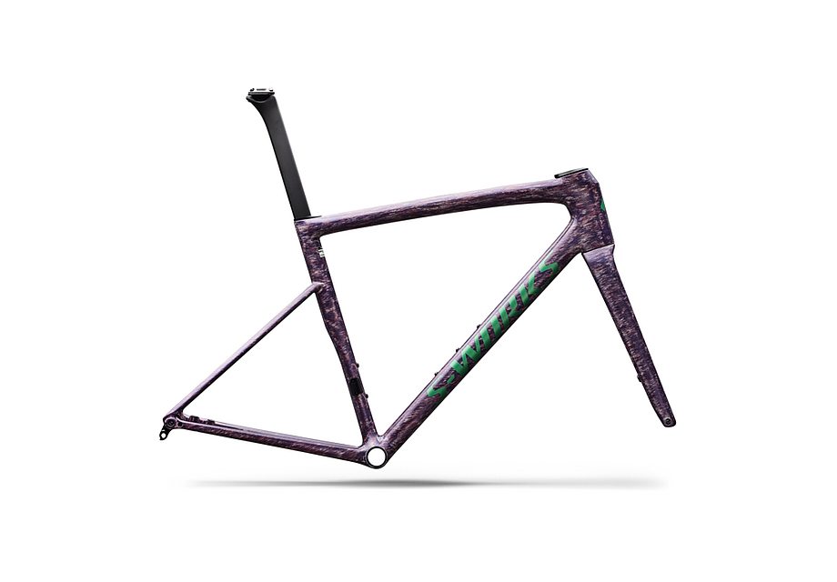 Specialized Tarmac Sl8 S-Works Frmset Gloss Dolomite Metallic / Directional Brush / Oasis Tint Over Liquid Metal 58