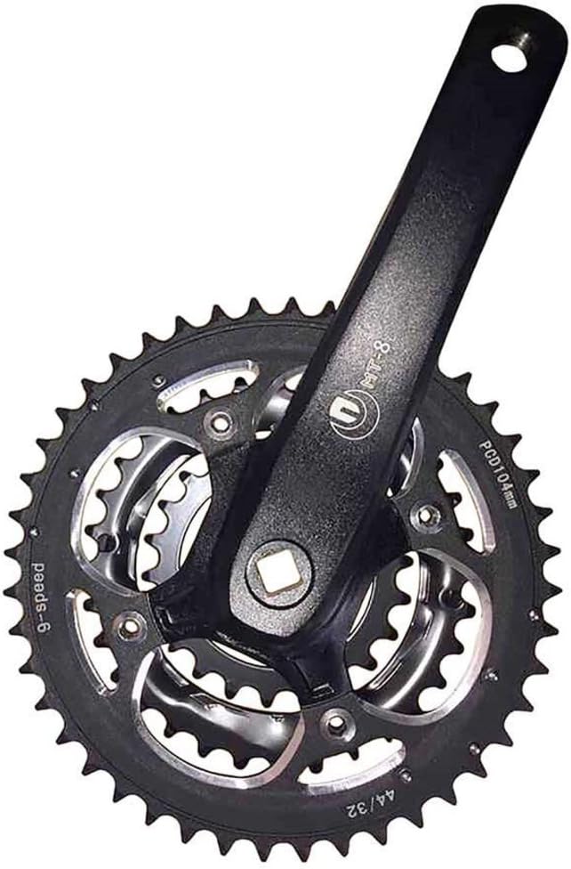 Eclypse, MT9, Crankset, 9 sp., 175mm, 22/32/44T, BCD:104/64mm, Square, Black