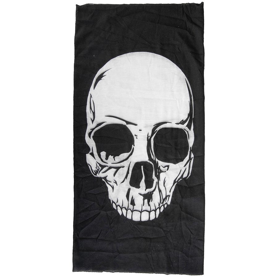 M-Wave Seamless Bandana Black/White Skull
