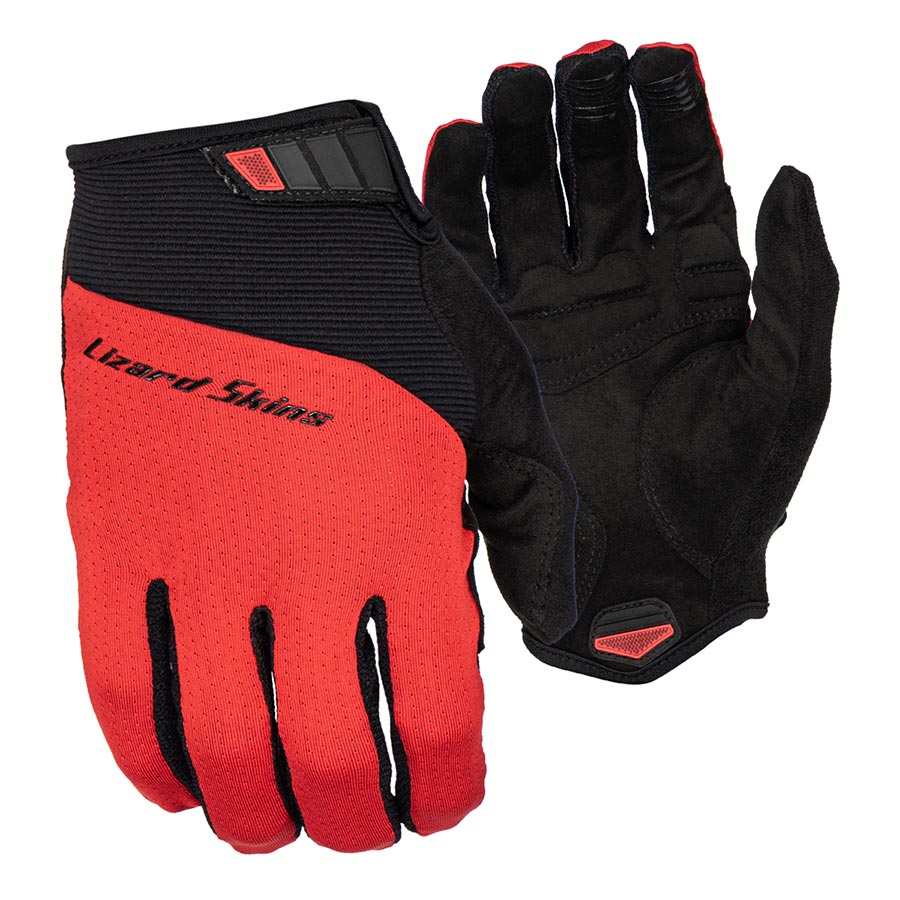 Lizard Skins Monitor Traverse Full Finger Gloves Crimson Red M Pair