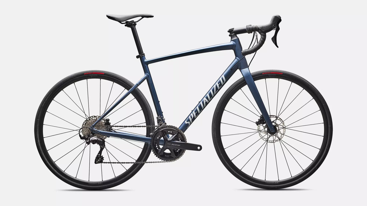2026 Specialized Allez E5 Comp Bike Cast Blue Metallic / Dune White 52