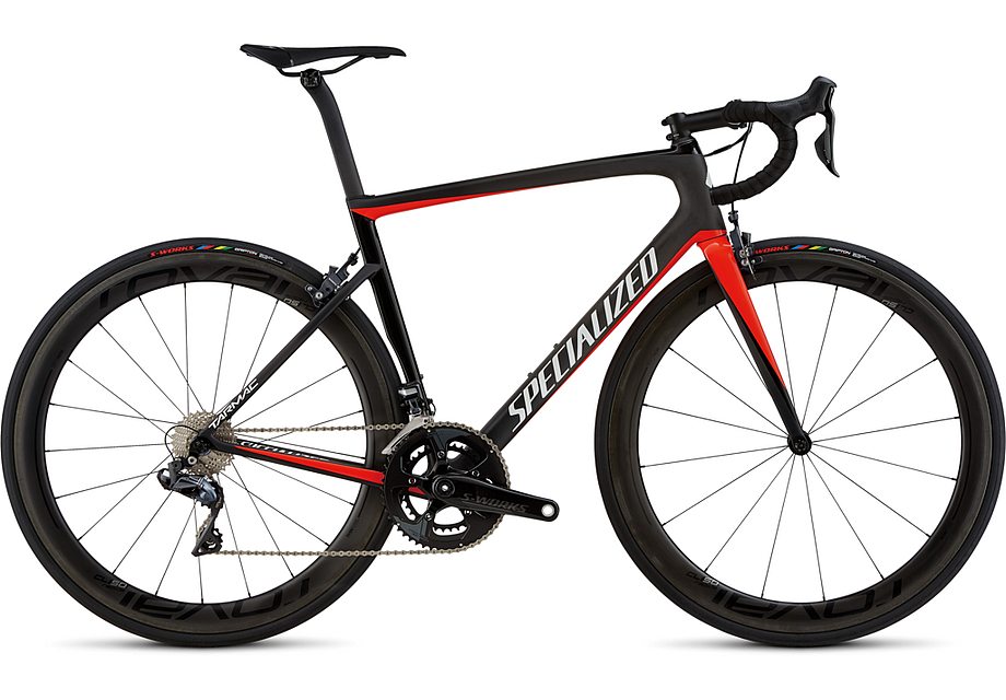 Specialized tarmac men sl6 pro udi2 carbon/gloss rkt red/tarmac blk/metallic wht slver 61