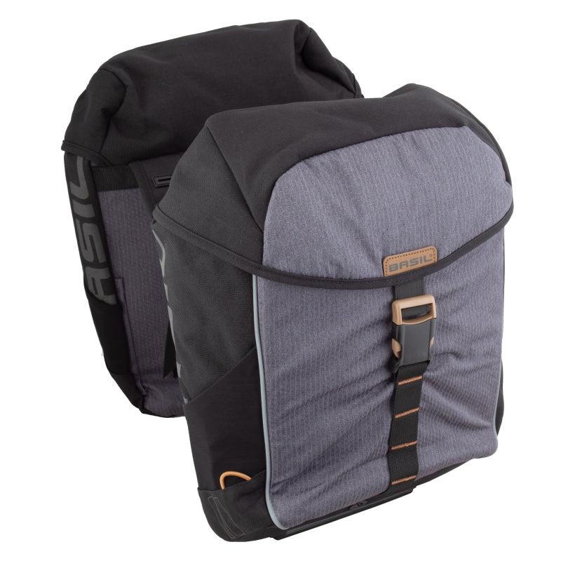 Basil Miles Double Bag Pannier 34L Black