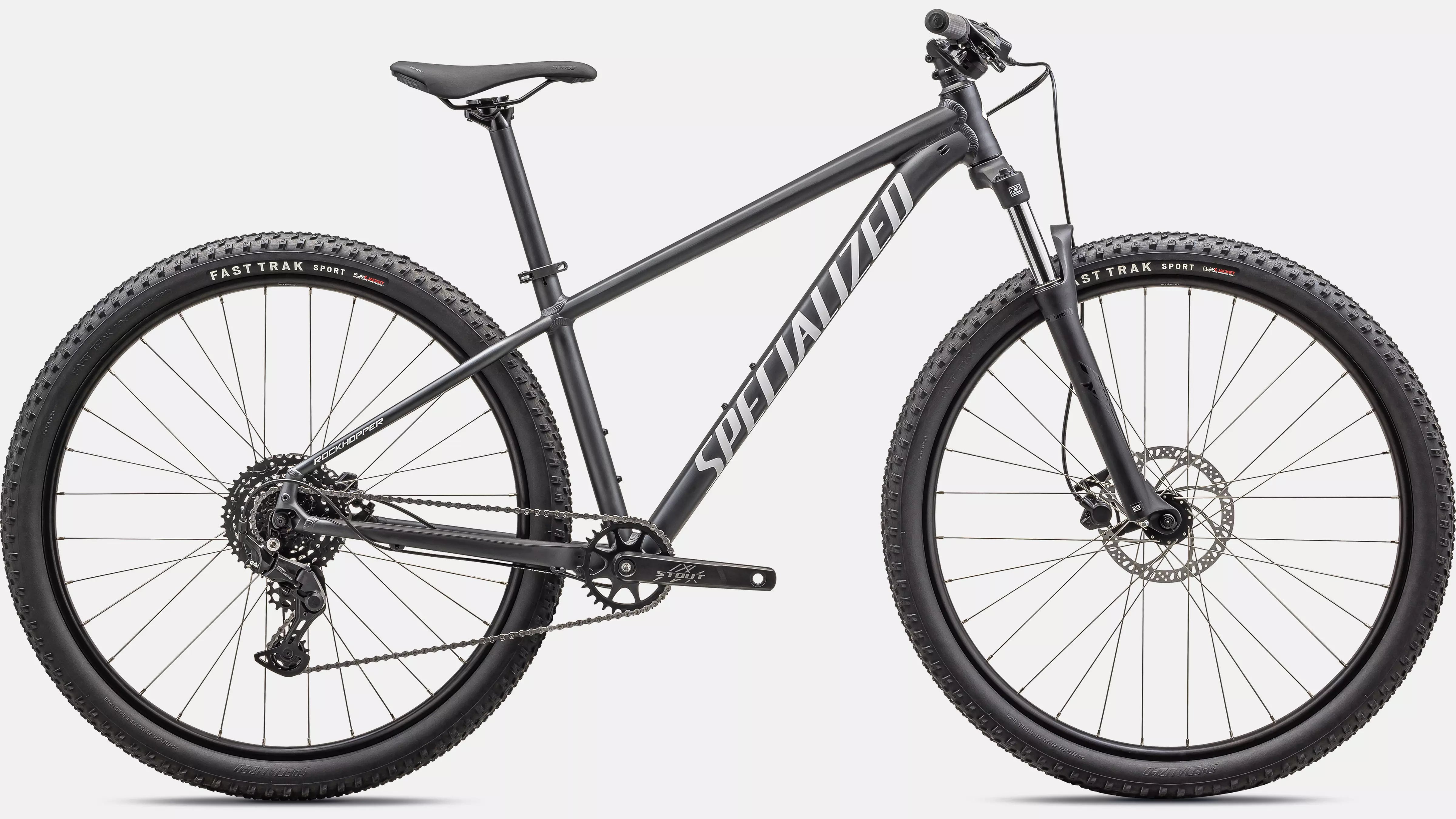 2025 Specialized rockhopper sport bike satin black liquid metal 2025 Specialized rockhopper sport bike satin black liquid metal