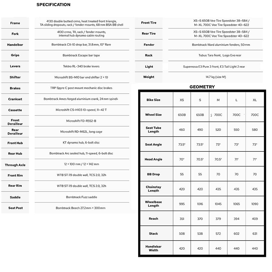 Bombtrack Arise Tour Touring Bicycle 700C Green L