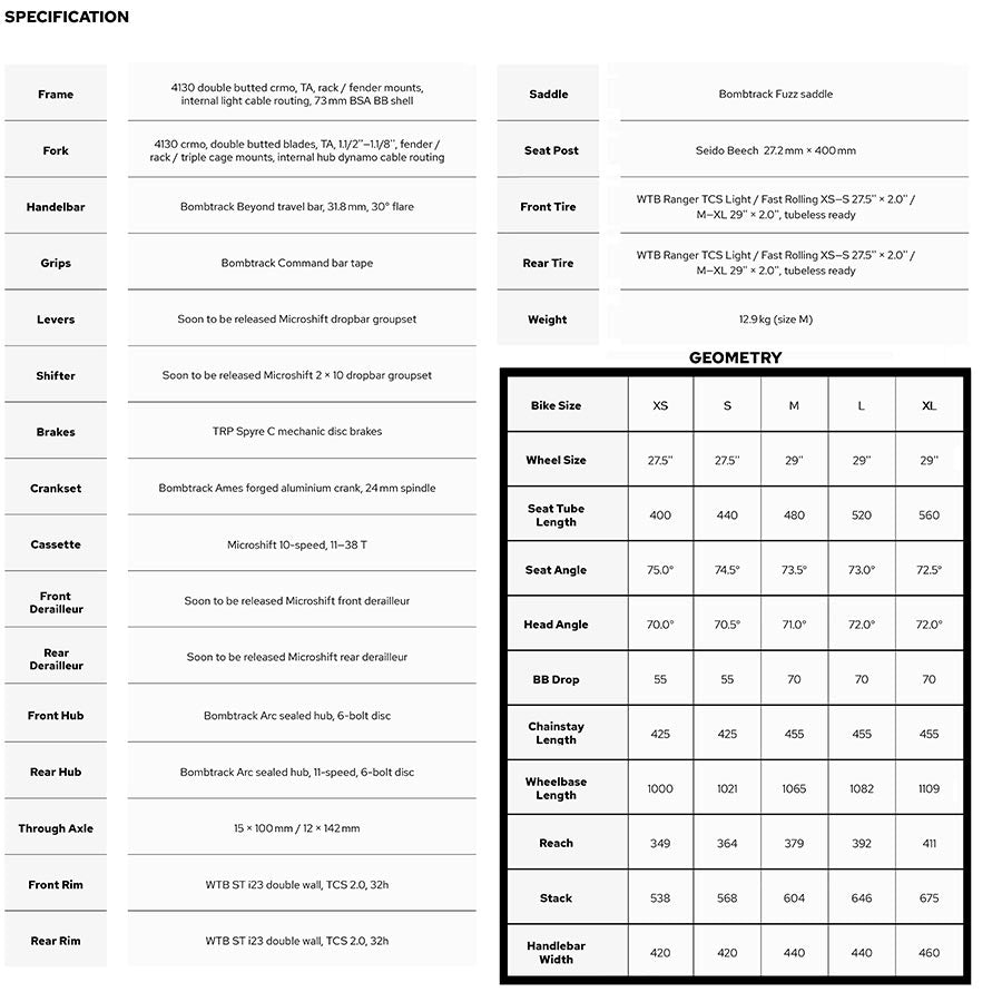 Bombtrack Beyond 1 Touring Bicycle 29 Black L