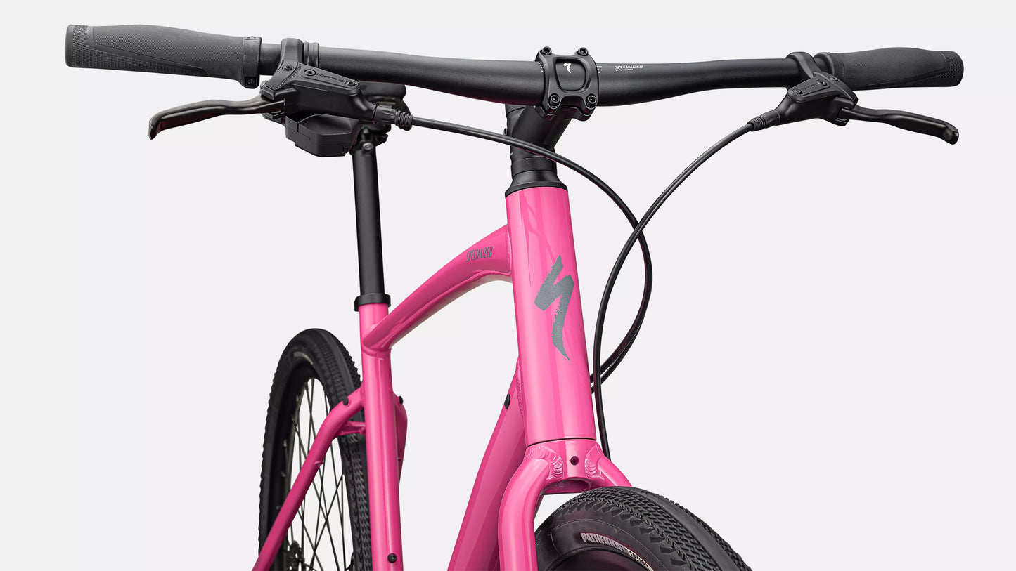 2025 Specialized sirrus x 3.0 km bike gloss rebel pink / ashen grey reflective xxs