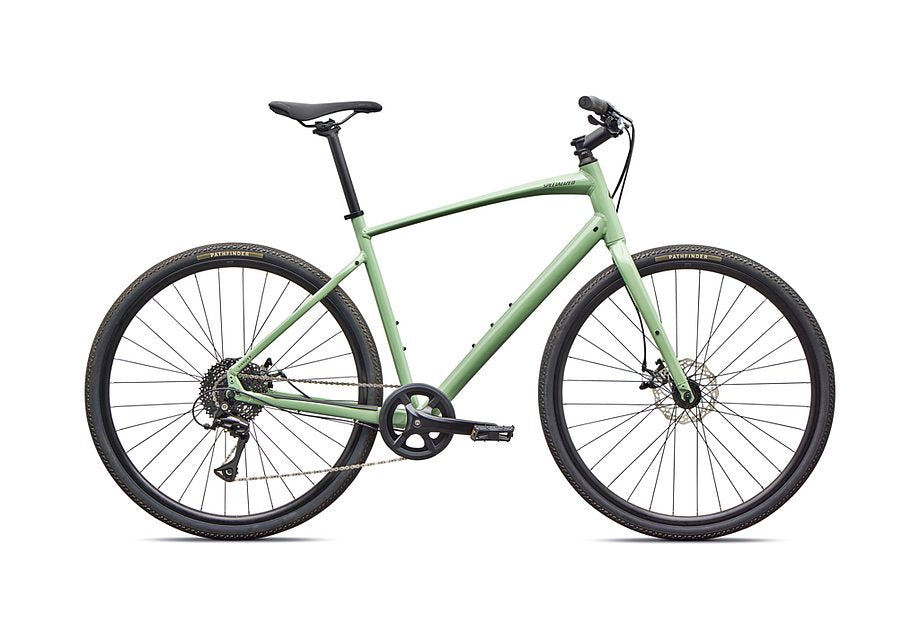 2026 Specialized Sirrus X 1.0 Km Bike Gloss Pistachio / Laurel Green Metallic Frost Reflective L