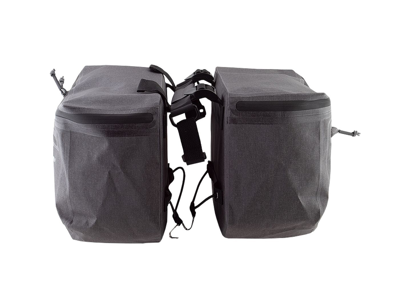 Bikase Urbanator Adjustable Panniers Bag Velcro Straps 11.5x10.5x6` 1500 c.i. Black