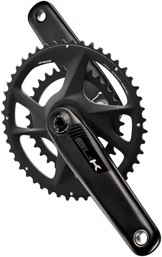 Full Speed Ahead SL-K 2x Modular Carbon Crankset - 175mm For Shimano HG+ 12-Speed 52/36t DM/90 BCD 30mm 386EVO Spindle BLK