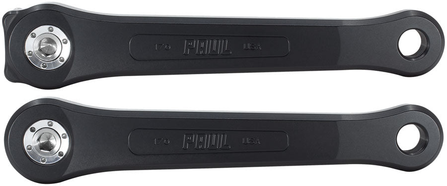 Paul Component Engineering 100% Pure Paul Crankset - 160mm Square Taper JIS Spindle Interface 3-Bolt Type Chainring Mount BLK