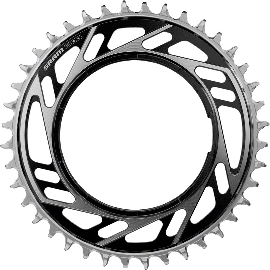 SRAM RED XPLR X-Sync Thread Mount Chainring - 46t 12/13-Speed Thread Mount For RED XPLR AXS PM Spider 6.5mm Offset BLK/Silver E1