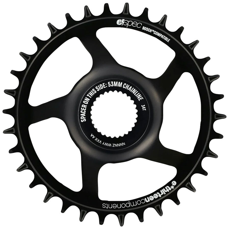 e*thirteen Helix Race e*spec Chainring 36T Bosch Gen4 Direct Mount 13mm Offset Shimano/SRAM 11/12s Compatible BLK