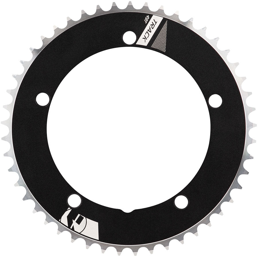 Vision NS Track Chainring 1x 55T Tooth Count 144BCD 5-Bolt Pattern 1/8" Chain Width – BLK