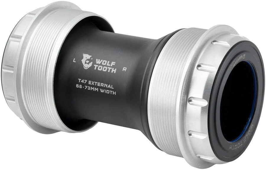 Wolf Tooth T47 External Bottom Bracket - T47 External 68/73mm For SRAM DUB Spindle Raw Silver