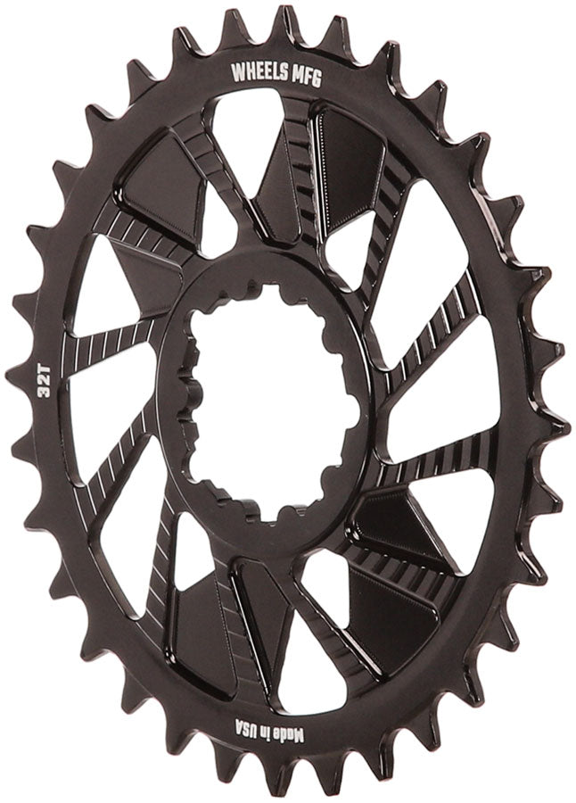 Wheels Manufacturing Direct Mount Chainring - 32t SRAM 3-Bolt Direct Mount 3mm Offset T-Type Chain Compatible BLK