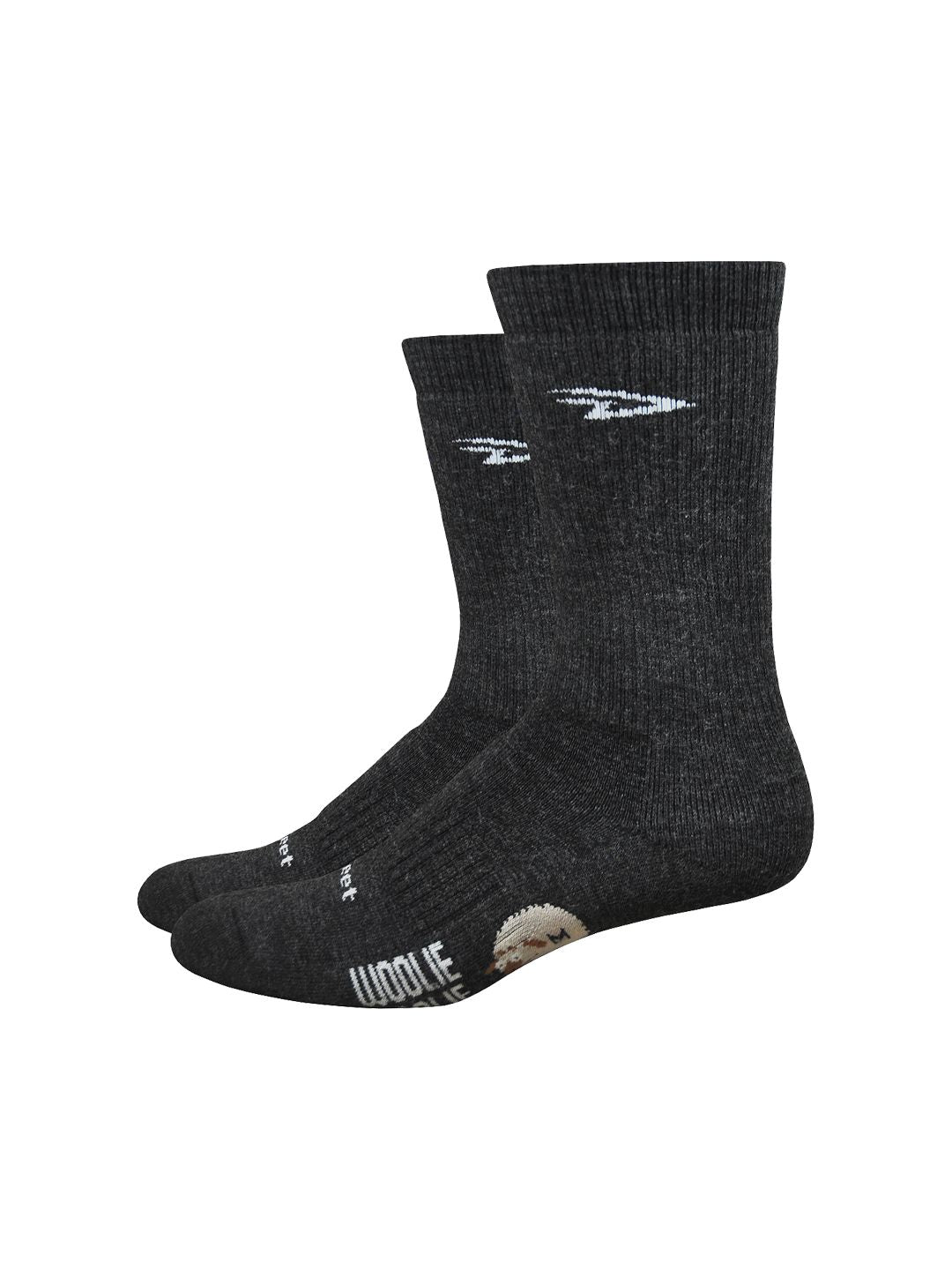 Sock DeFeet Woolie Boolie 6" D-Logo Small Charcoal