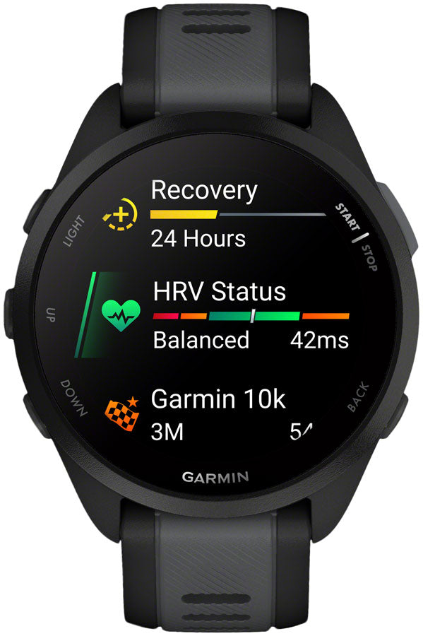 Garmin Forerunner 165 Running Watch - Black/Slate Gray