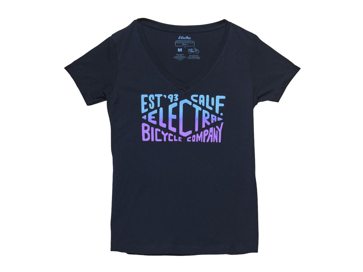 Shirt Electra Union V Tee Women Small Midnight Blue