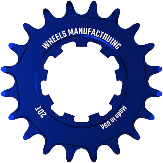 Wheels Manufacturing SOLO-XD Cog - 20t Blue Driver and Single Cog Wheels Manufacturing   