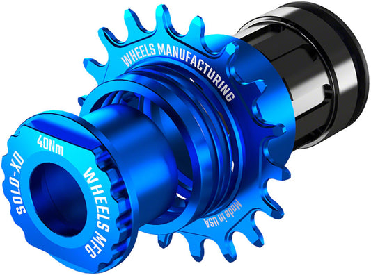 Wheels Manufacturing SOLO-XD XD/XDR Single Speed Conversion Kit - 18t For SRAM XD/XDR Freeubs Blue Driver and Single Cog Wheels Manufacturing   