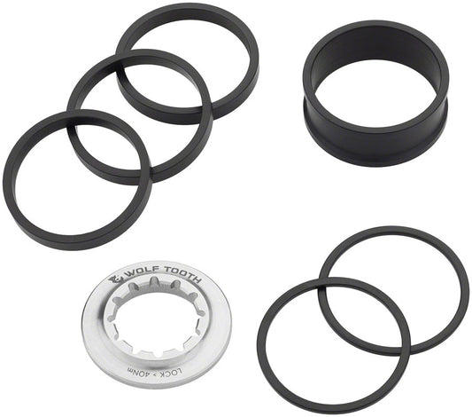 Wolf Tooth Single Speed Spacer Kit Lockring - Compatible any 10 11-Speed HG Freehub Body Driver and Single Cog Wolf Tooth   