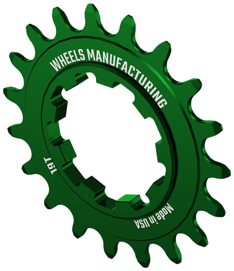 Wheels Manufacturing SOLO-SPEED Cog - 19t Fits SOLO-SPLINE SOLO-XD kits Green