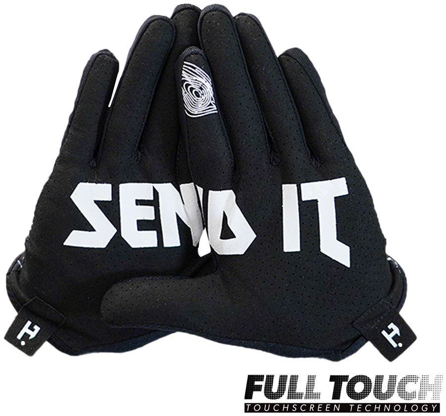 Handup Vented Gloves - Topo Map Black Small