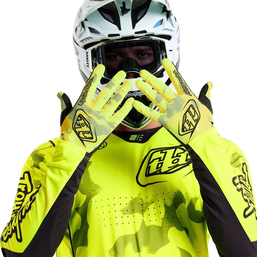 Troy Lee Designs Air Glove – Blotted Flo Yellow X-Large