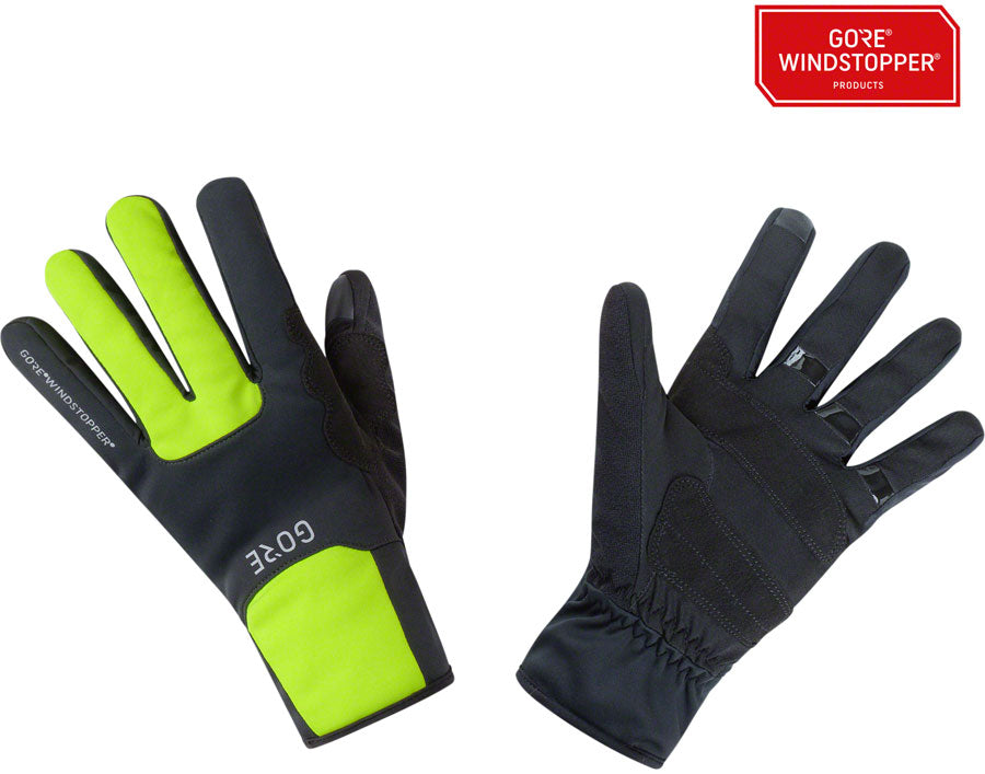 Gorewear M Windstopper Thermo Gloves - Black/Neon Yellow Full Finger X-Large