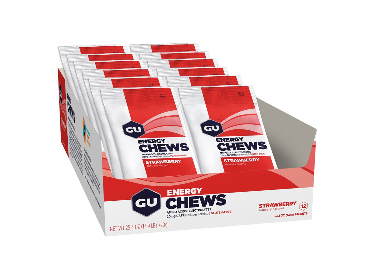 Supplement GU Energy Chews Strawberry 12 Pack/Box