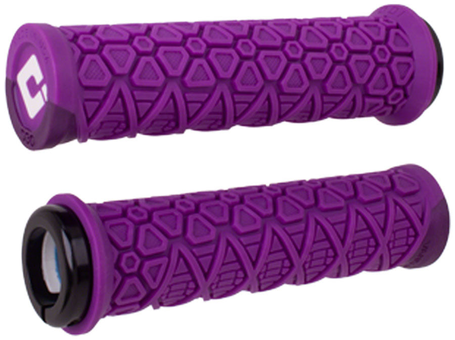 ODI Vanquish Grips - Purple/Metallic Purple Lock-On